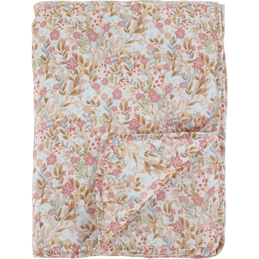 Chic Antique – Vintage Quilt Steppdecke mit Blumen 130 × 180 cm