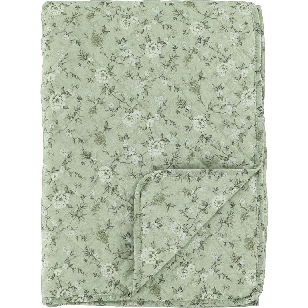 Chic Antique – Vintage Quilt Steppdecke mit Blumen 130 × 180 cm