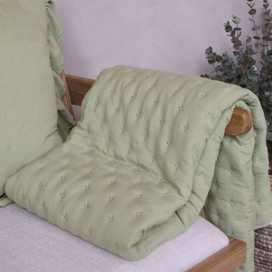 Aix Soft Quilt – Verte – 130 × 180 cm