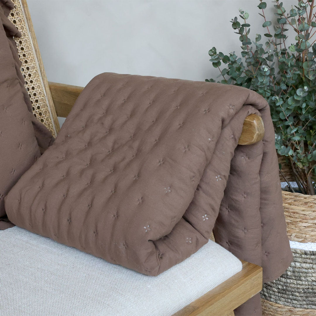 Aix Soft Quilt – Walnuss – 130 × 180 cm