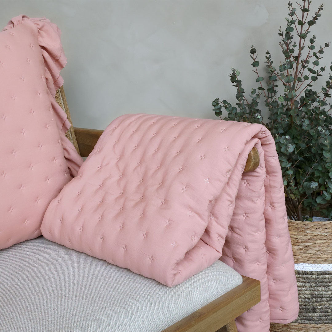 Aix Soft Quilt – Old Rose – 130 × 180 cm