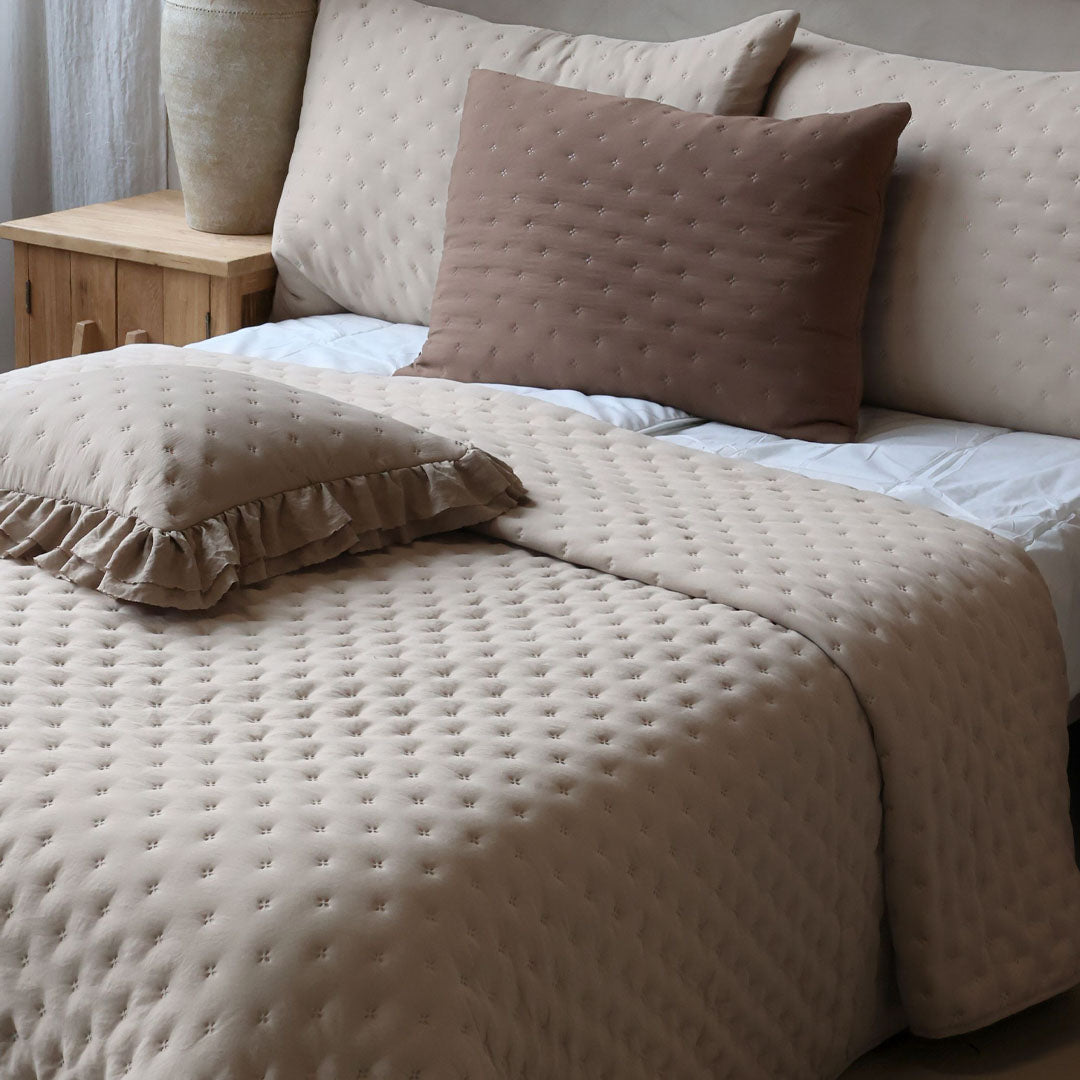 Aix Soft Quilt Tagesdecke – Leinen – 240 × 260 cm