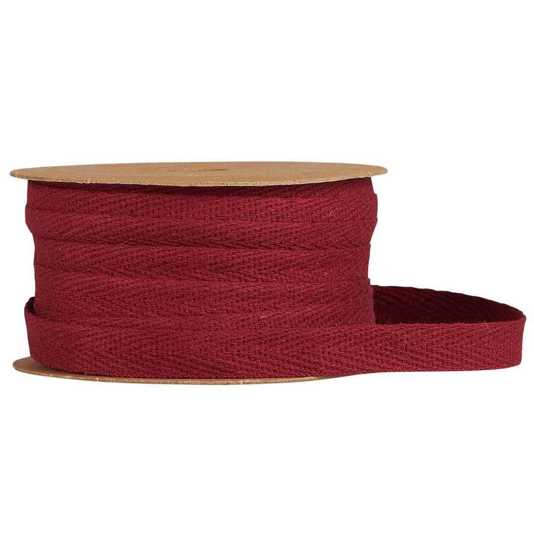 Ib Laursen - Baumwollband auf Rolle – 5 m, Bordeaux