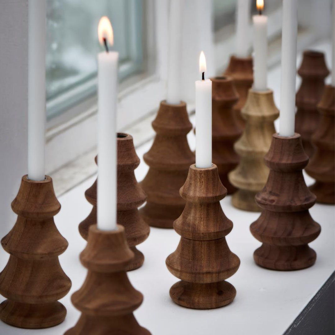 Ib Laursen – Weihnachtsbaum-Kerzenhalter aus Holz | Handgefertigtes UNIKA