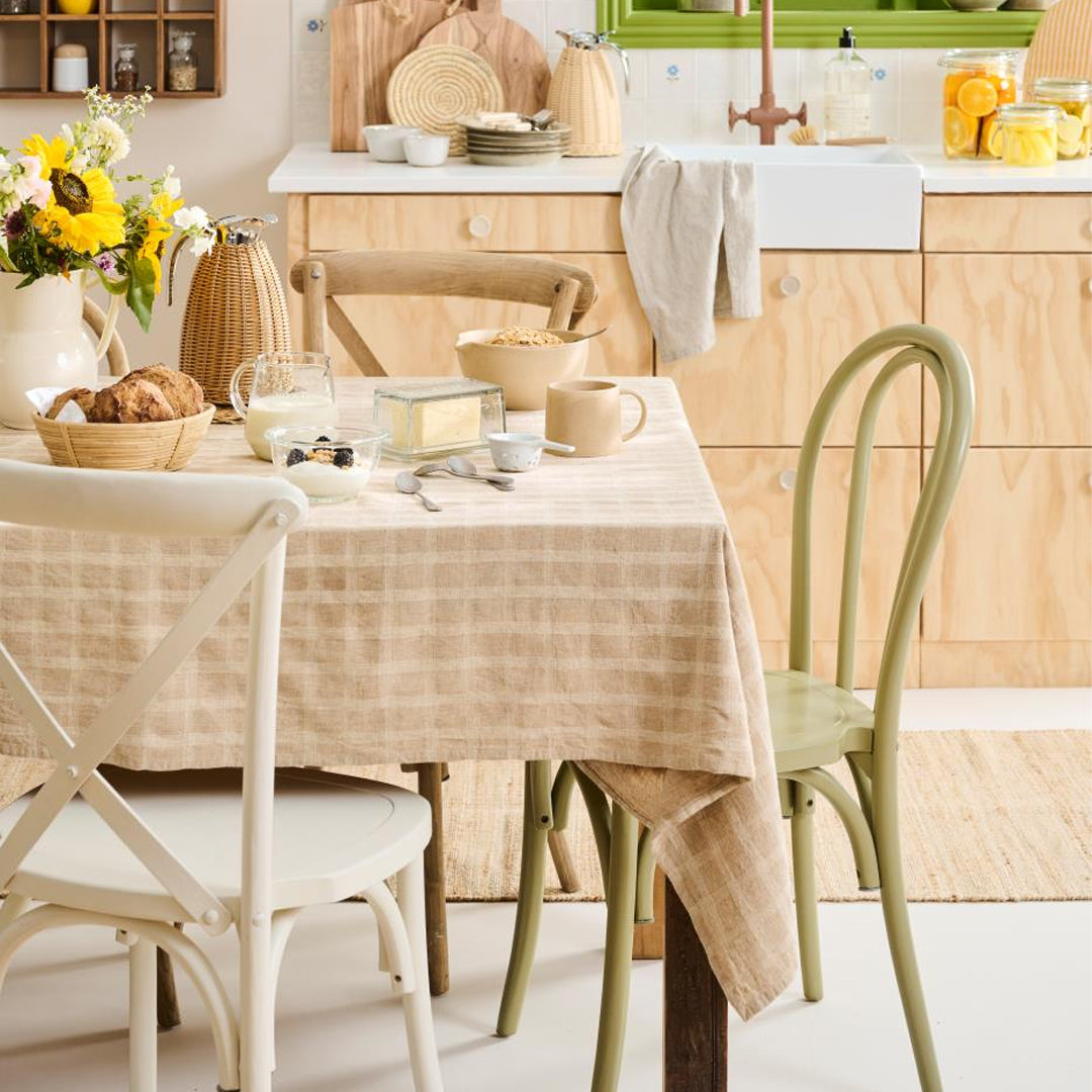 Ib Laursen – Provence-Stuhl mit Holzsitz – Buttercreme