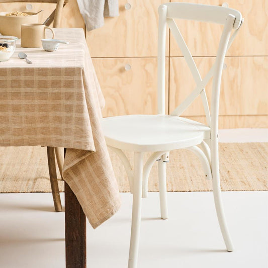 Ib Laursen – Provence-Stuhl mit Holzsitz – Buttercreme