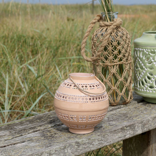 Chic Antique – Windlicht in Nude mit Muster