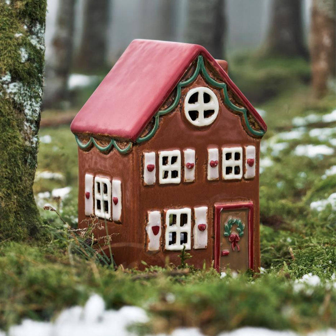 Ib Laursen – Teelichthaus Stille Nacht mit Türkranz