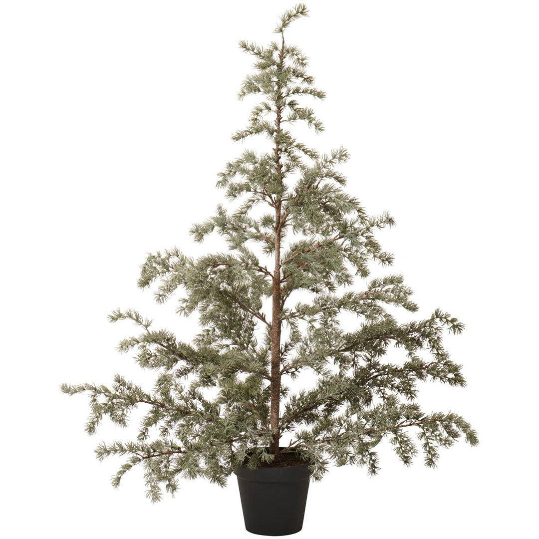 Ib Laursen – Künstlicher Zedernbaum im schwarzen Kunststofftopf – 150 cm