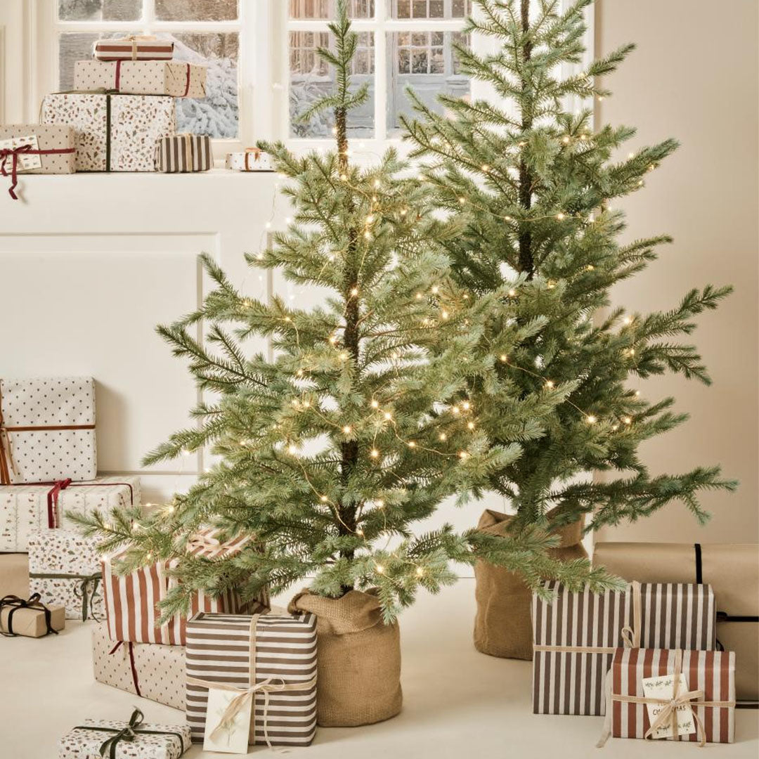 Ib Laursen - Tannenbaum künstlich im Jutesack - 125 cm - Klein