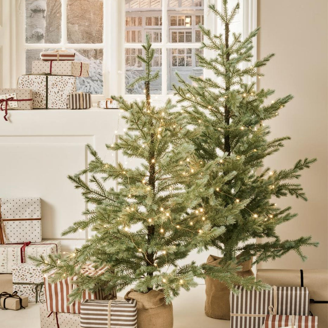 Ib Laursen - Tannenbaum künstlich im Jutesack - 155 cm - Groß