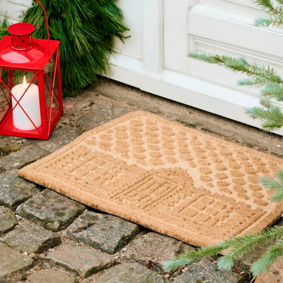 Ib Laursen - Fußmatte mit eingepresstem Weihnachts-Haus