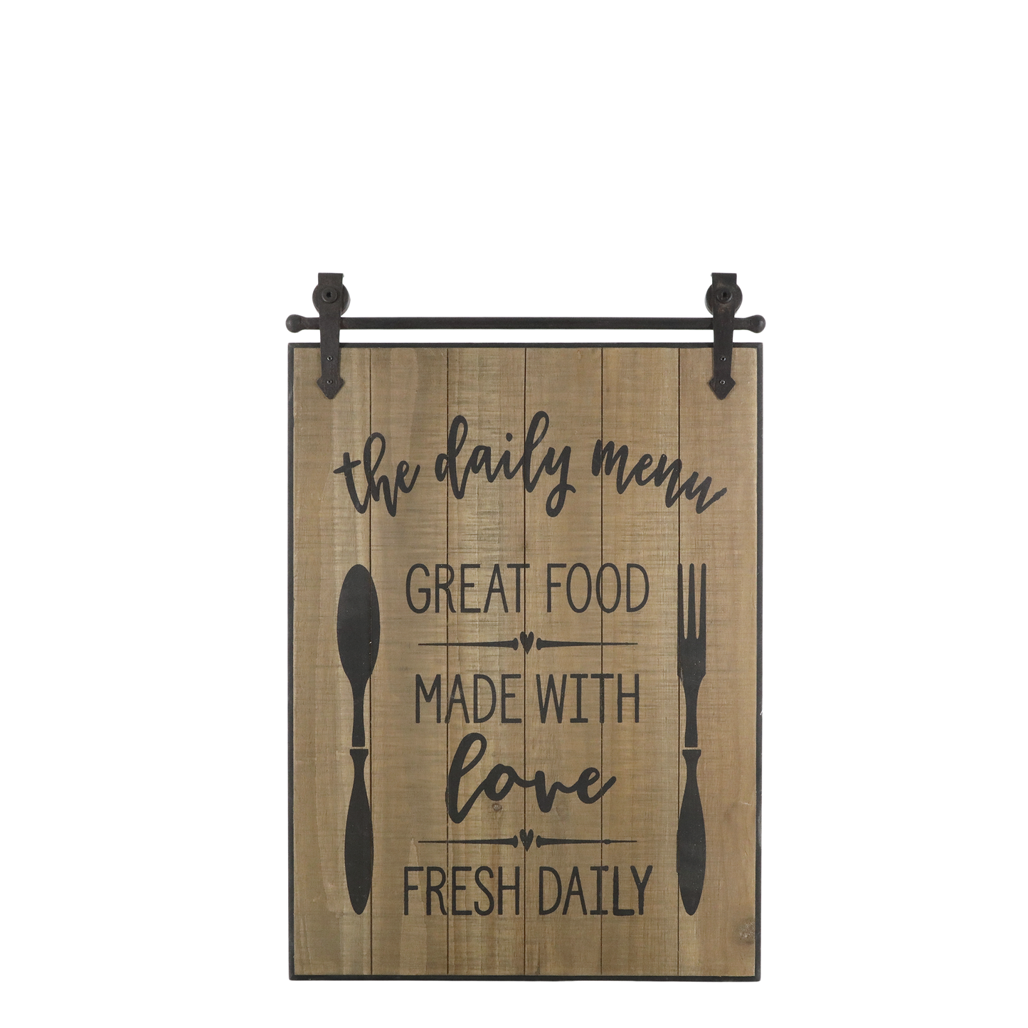 Chic Antique – Schild „The Daily Menu“ H57/L38/B1,5 cm, Natur