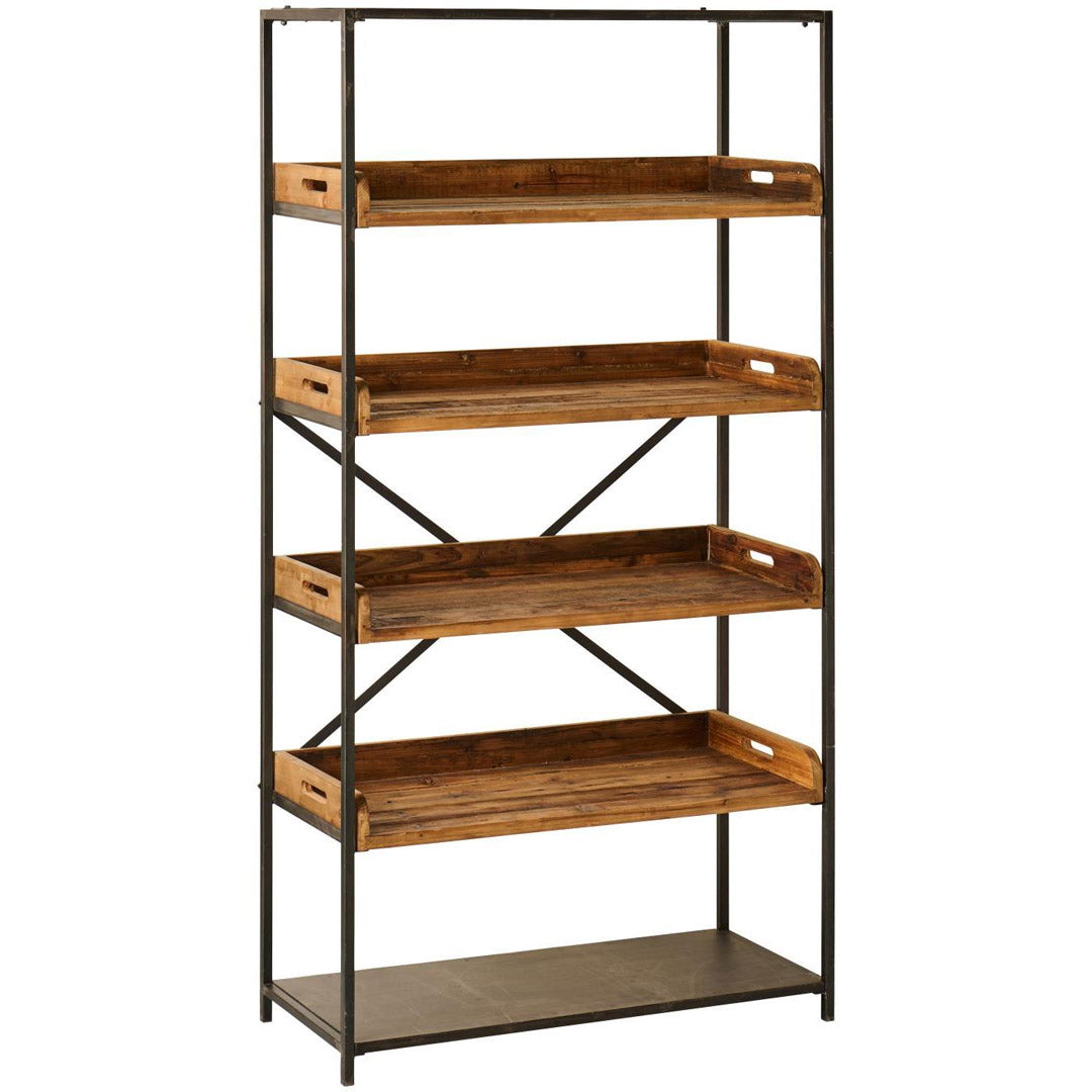Ib Laursen - Regal mit Metallgestell &amp; 4 Holztabletts – Breit