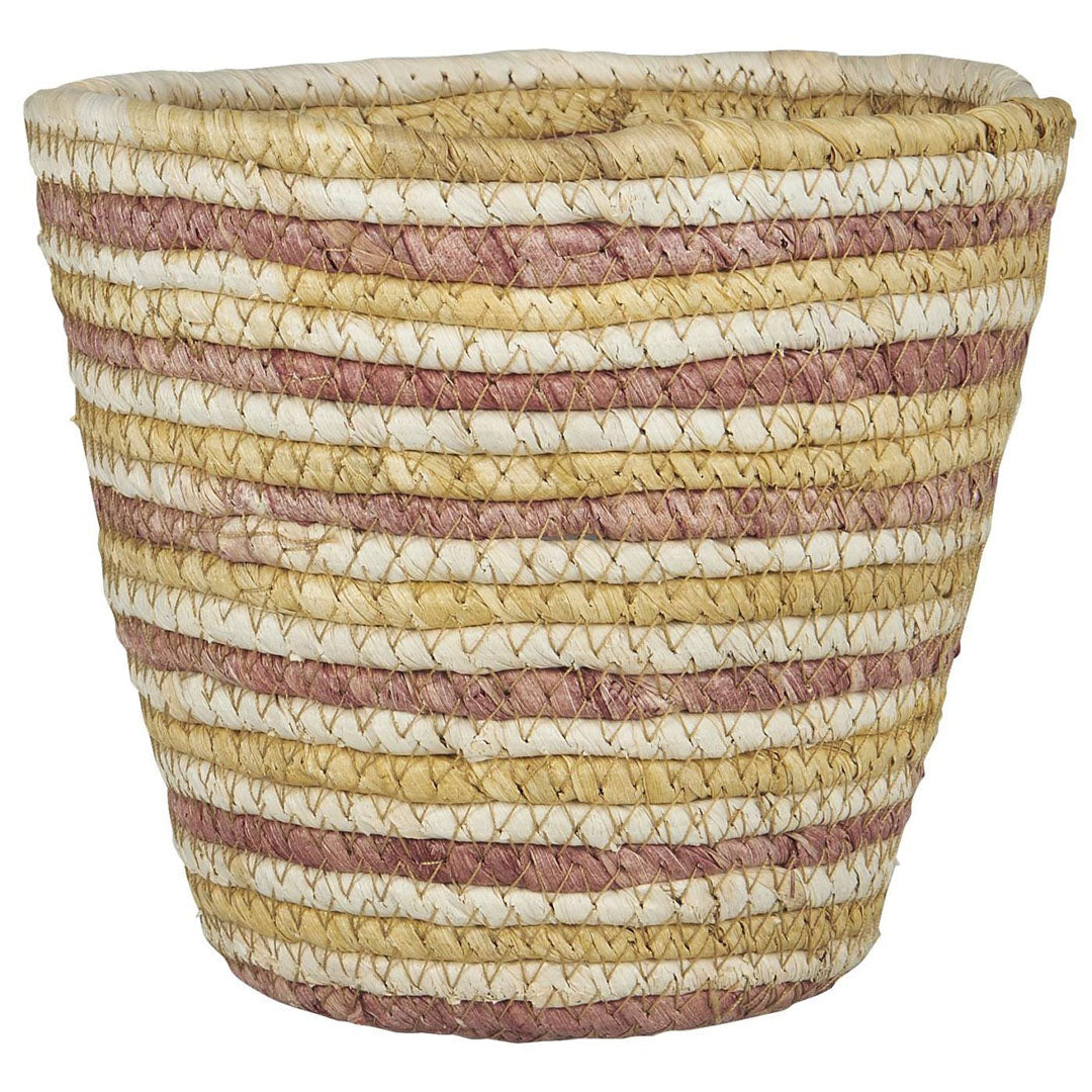 Ib Laursen – Übertopf/Korb in Creme/Rosa/Gelb Mix – Klein