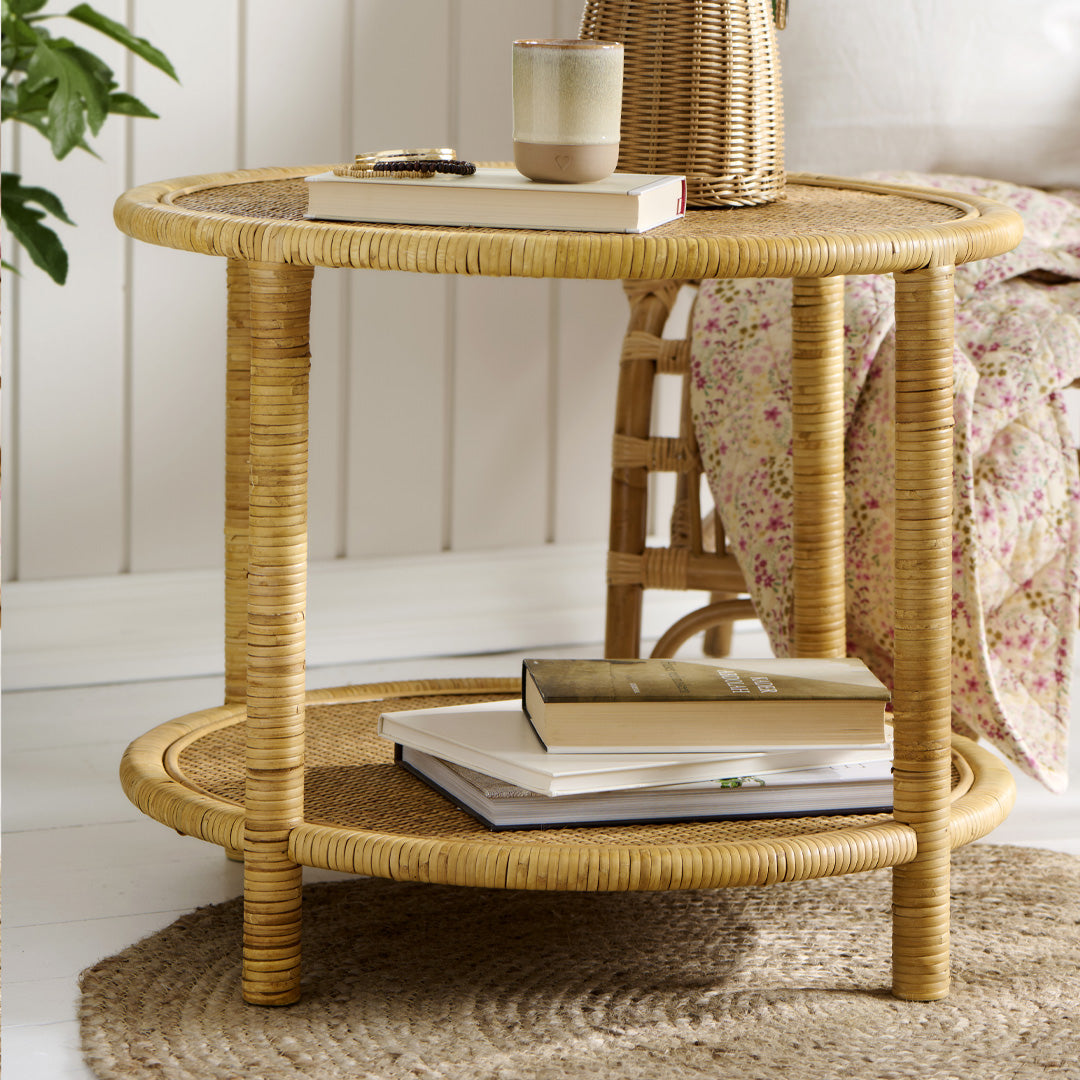 Ib Laursen - Tisch mit geflochtenen Tischplatten und 4 Beinen Rattan