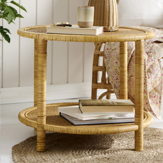 Ib Laursen - Tisch mit geflochtenen Tischplatten und 4 Beinen Rattan