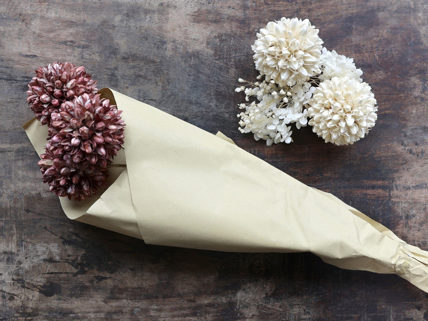 Chic Antique - Fleur Getrocknete Schneeballblumen - Set aus 3, H60 cm