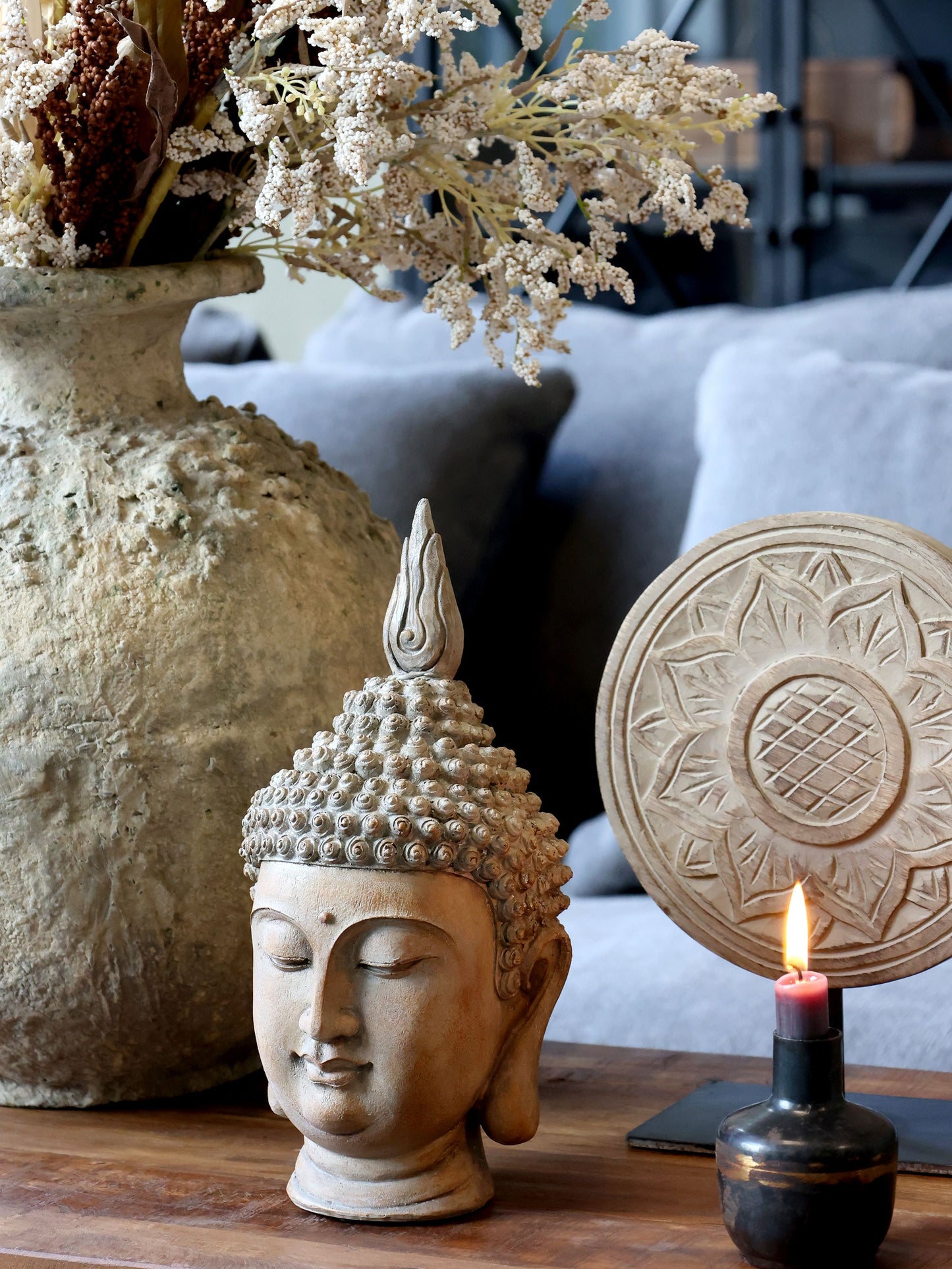 Chic Antique - Buddha H28,5/L15/B11,5 cm Latte