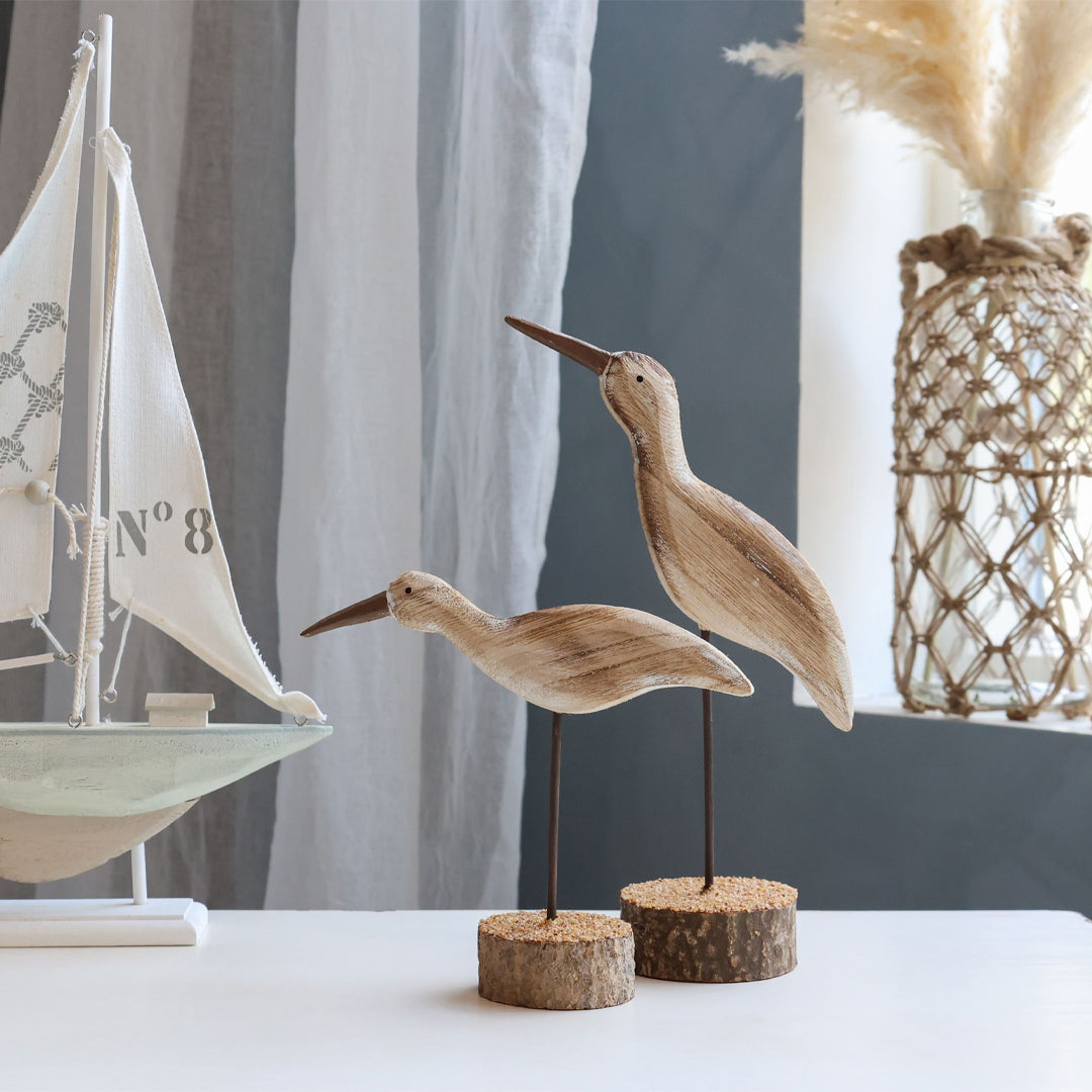 Chic Antique – Möwen auf Standfuß – Set mit 2