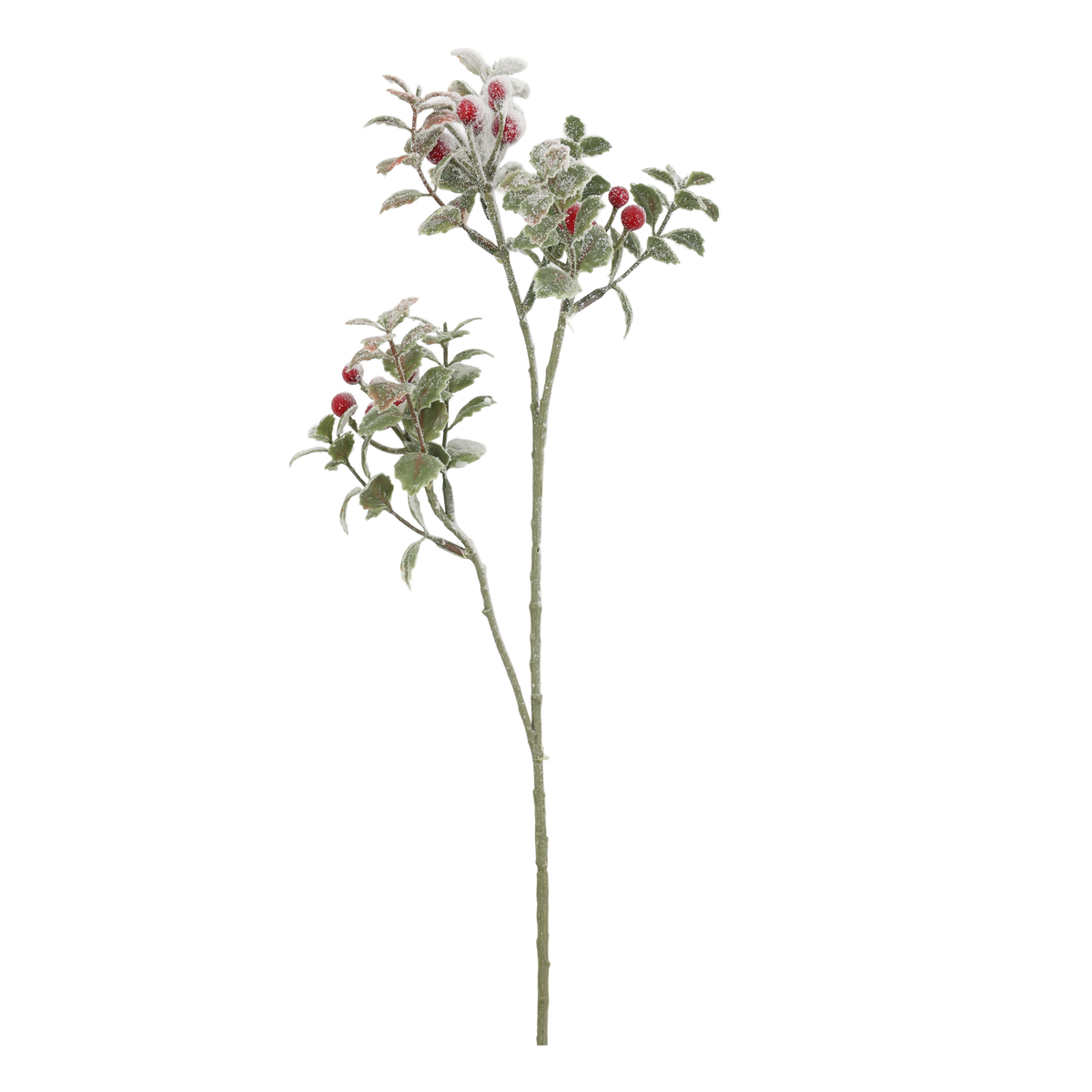 Chic Antique – Fleur Zweig mit Beeren und Blättern | H65 cm – Grün/Rot