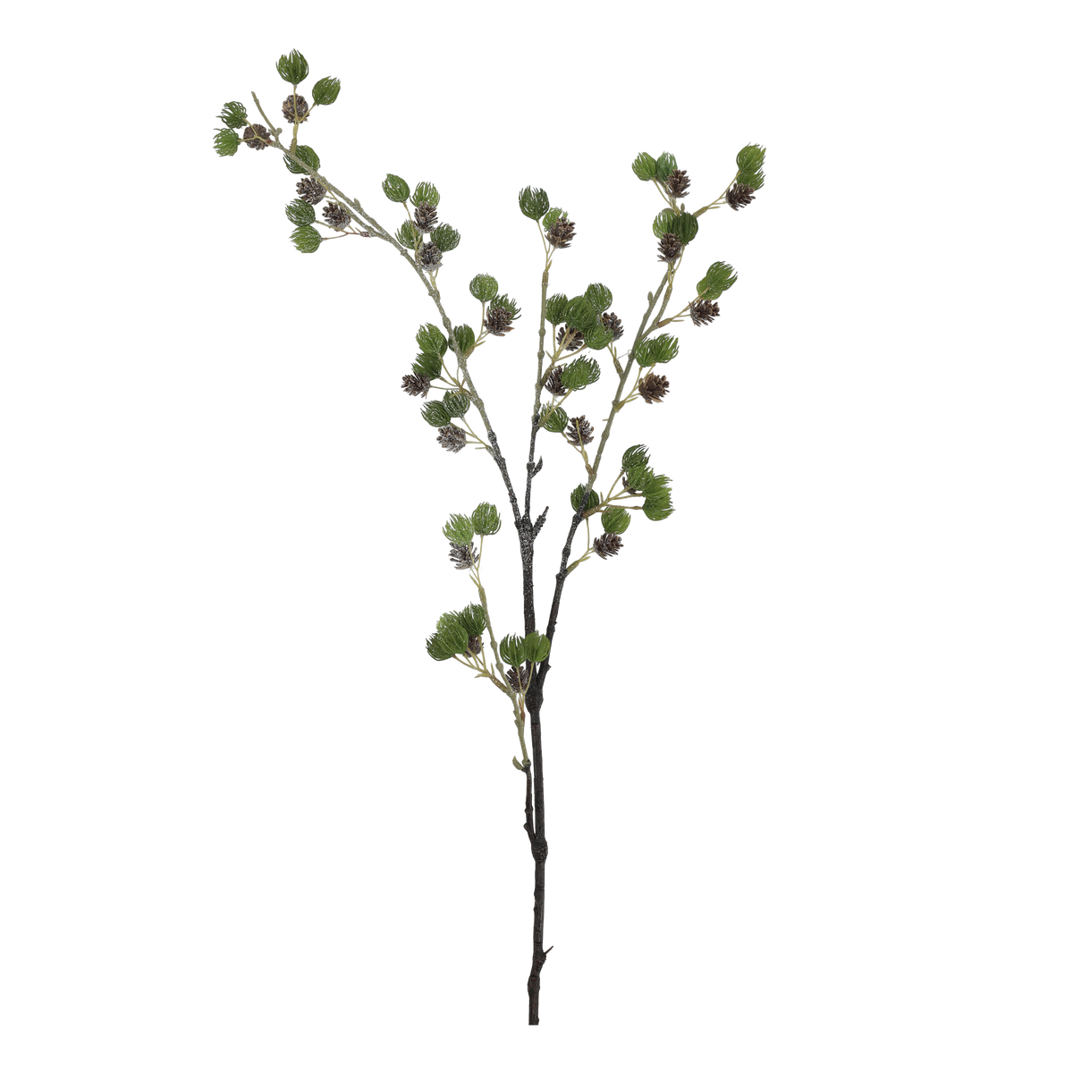 Chic Antique – Fleur Zweig mit Tannengrün und Tannenzapfen | H107 cm – Grün