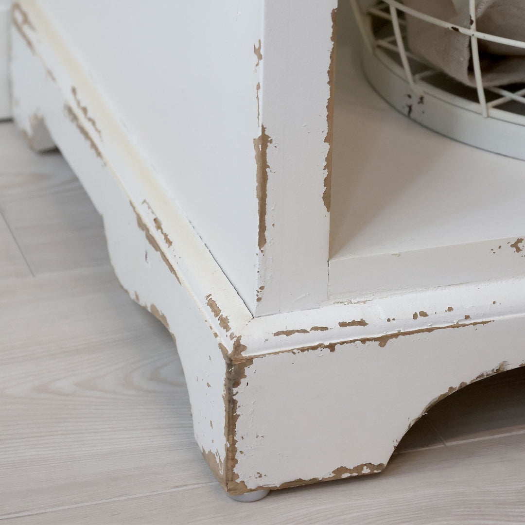 Regal mit 5 Böden und Dekor in Antique Creme – Romantische Aufbewahrung mit französischem Charme