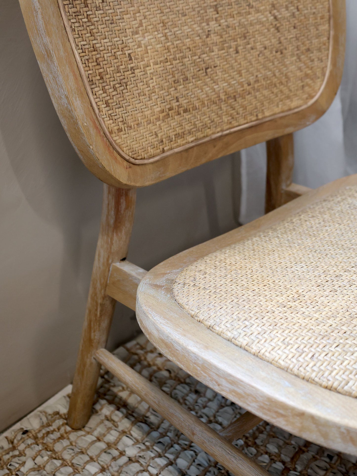 Chic Antique - Loungesessel mit Flechtsitz & Rückenlehne - H78,5/L60/B62 cm