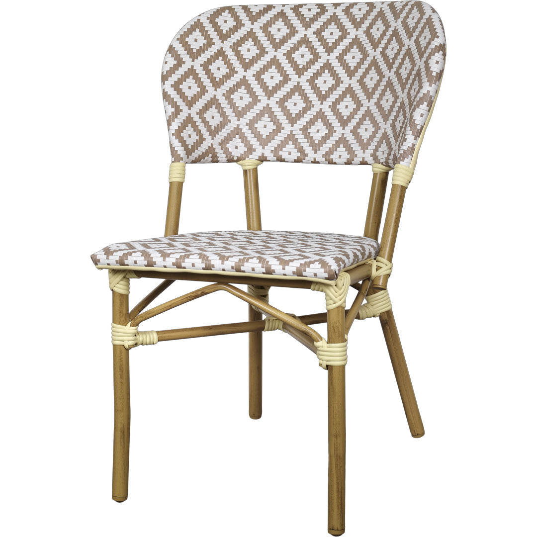 Chic Antique – La Rochelle Bistrostuhl aus Geflecht – eleganter Komfort in Creme und Latte