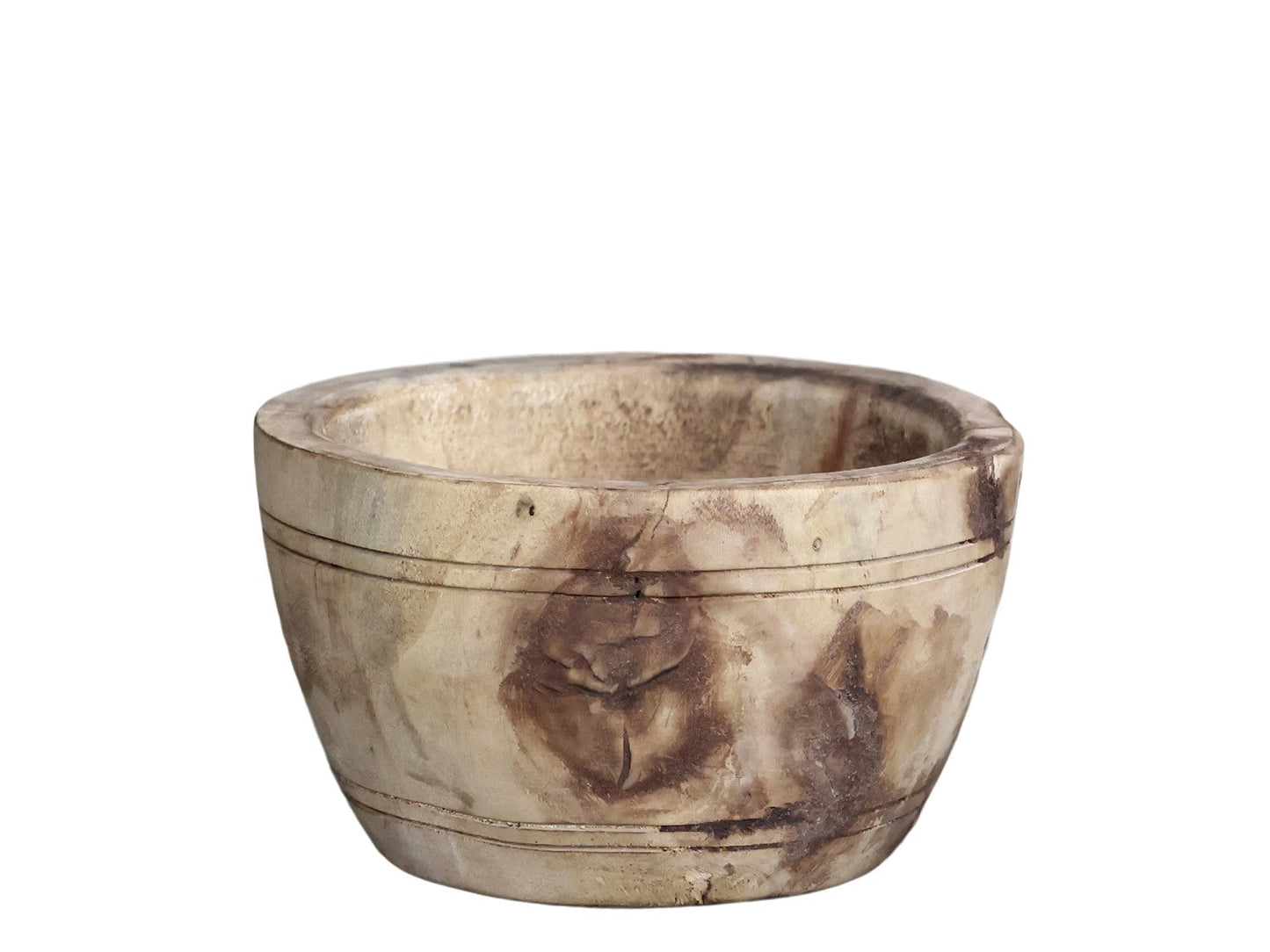Chic Antique Grimaud Dekorative Schale - Naturholz, H8xØ15 cm