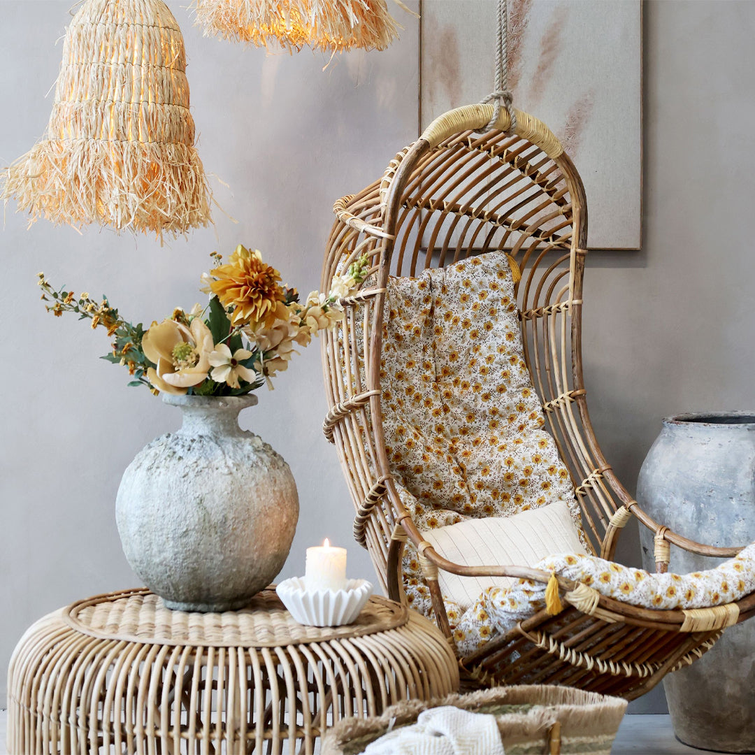 Chic Antique – Hängesessel aus natürlichem Rattan – H117 x B72 x L72 cm | Max. 110 kg