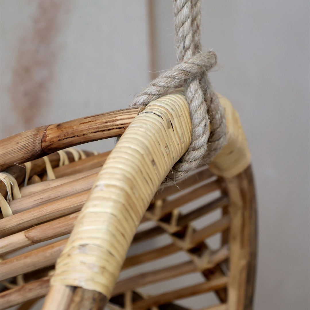 Chic Antique – Hängesessel aus natürlichem Rattan – H117 x B72 x L72 cm | Max. 110 kg