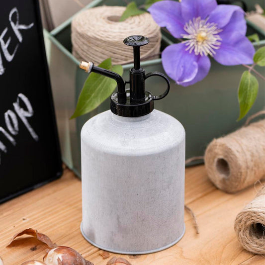 Zerstäuber – Zylindrisch, grau mit schwarzem Aufsatz, 600 ml