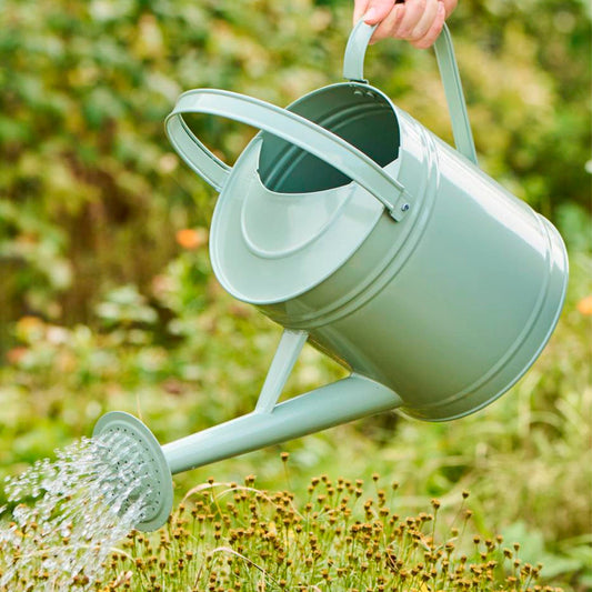 Gießkanne mit Brause und zwei Griffen – Hellgrün, 6,3 Liter