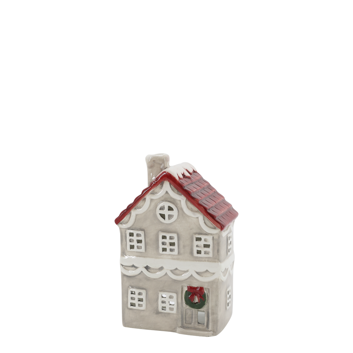 Chic Antique – Chamonix Haus für Teelichter – H16 × L10,5 × B7 cm – Französisches Grau