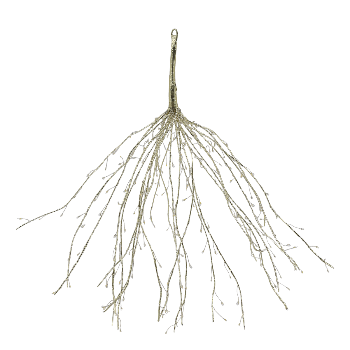 Chic Antique – Mistelzweig-Lichterkette mit 24 Zweigen – H80 x Ø70 cm – Silber