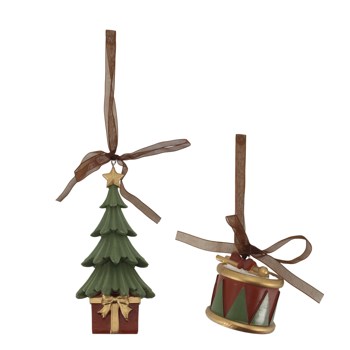 Chic Antique – Noël Anhänger 2er-Set – H11,5/Ø5,5 cm – Kirschrot