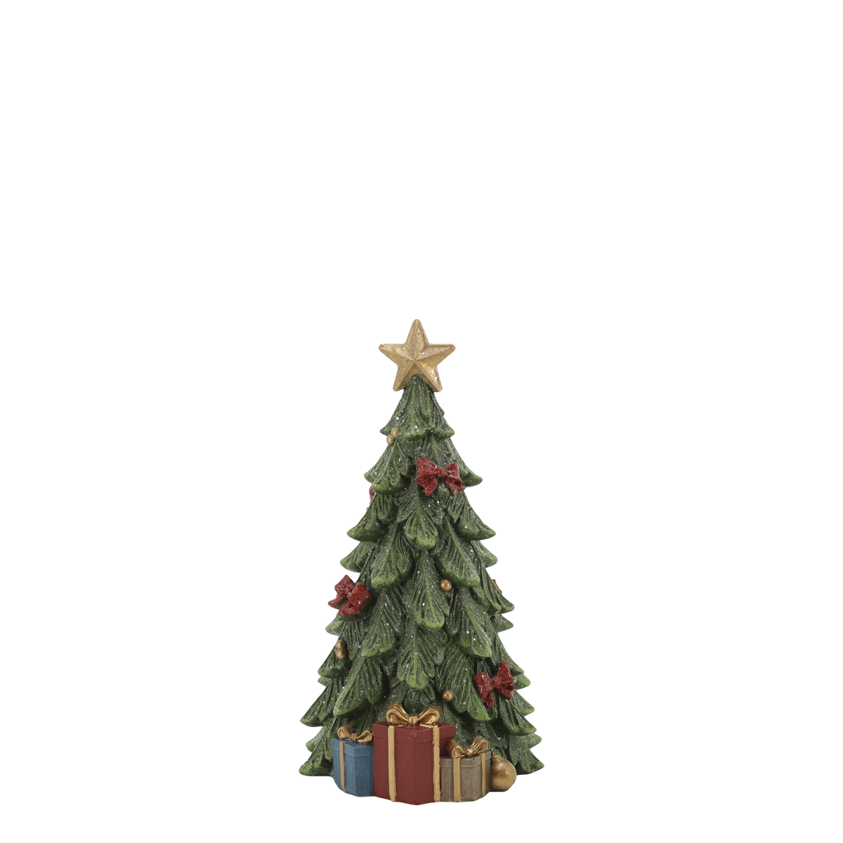 Chic Antique – Noël Weihnachtsbaum mit Geschenken – 20,5 cm – Grün