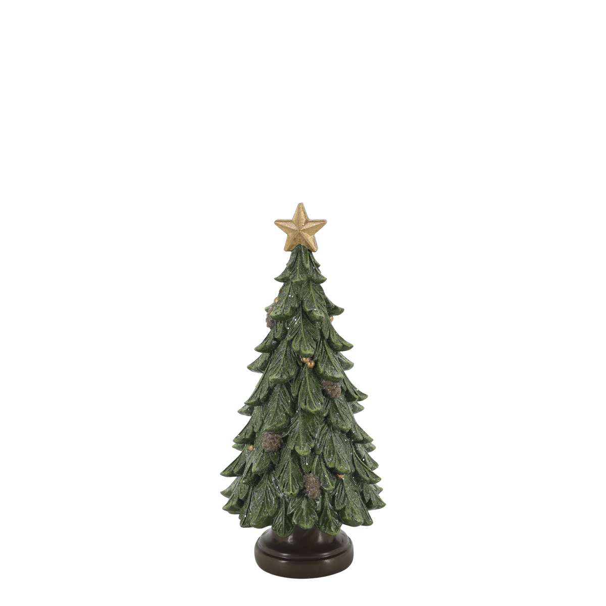 Chic Antique – Noël Weihnachtsbaum mit Tannenzapfen – 24 cm – Grün