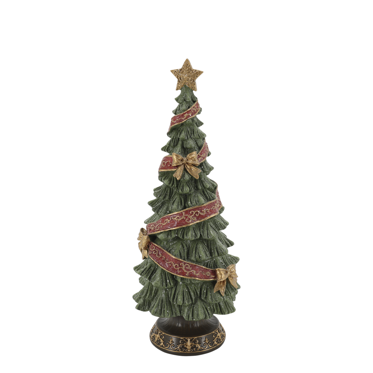 Chic Antique – Noël Weihnachtsbaum mit Bändern und Schleifen, 40 cm – Grün