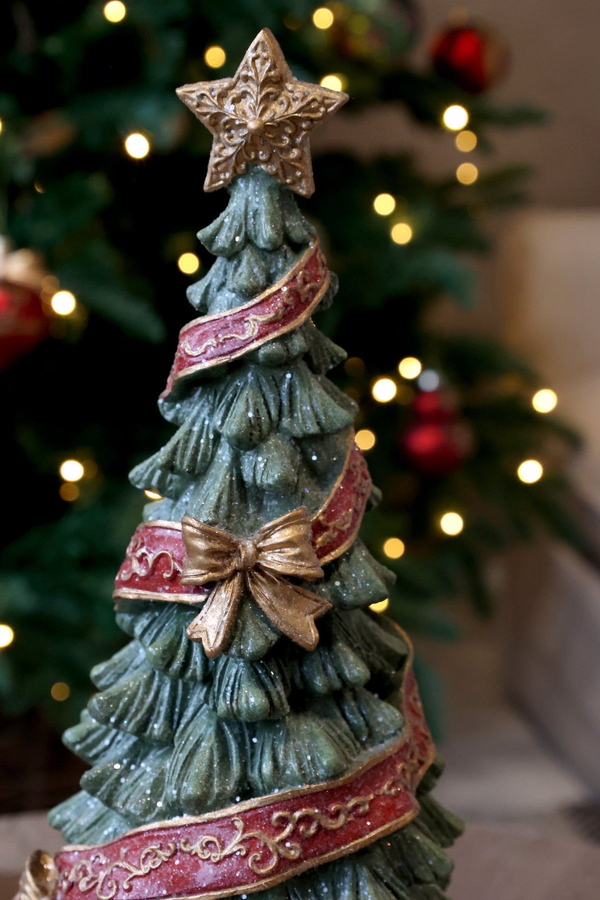 Chic Antique – Noël Weihnachtsbaum mit Bändern und Schleifen, 40 cm – Grün