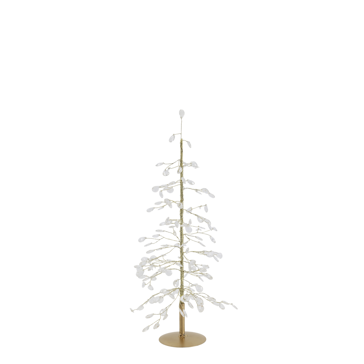 Chic Antique – Weihnachtsbaum mit Prismen und Goldfaden – H42 cm – Klar, klein