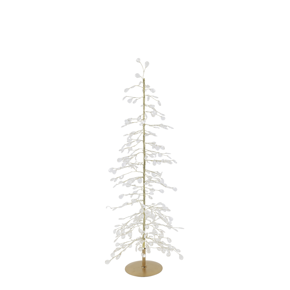 Chic Antique – Weihnachtsbaum mit Prismen und Goldfaden – H61 cm – Klar, groß
