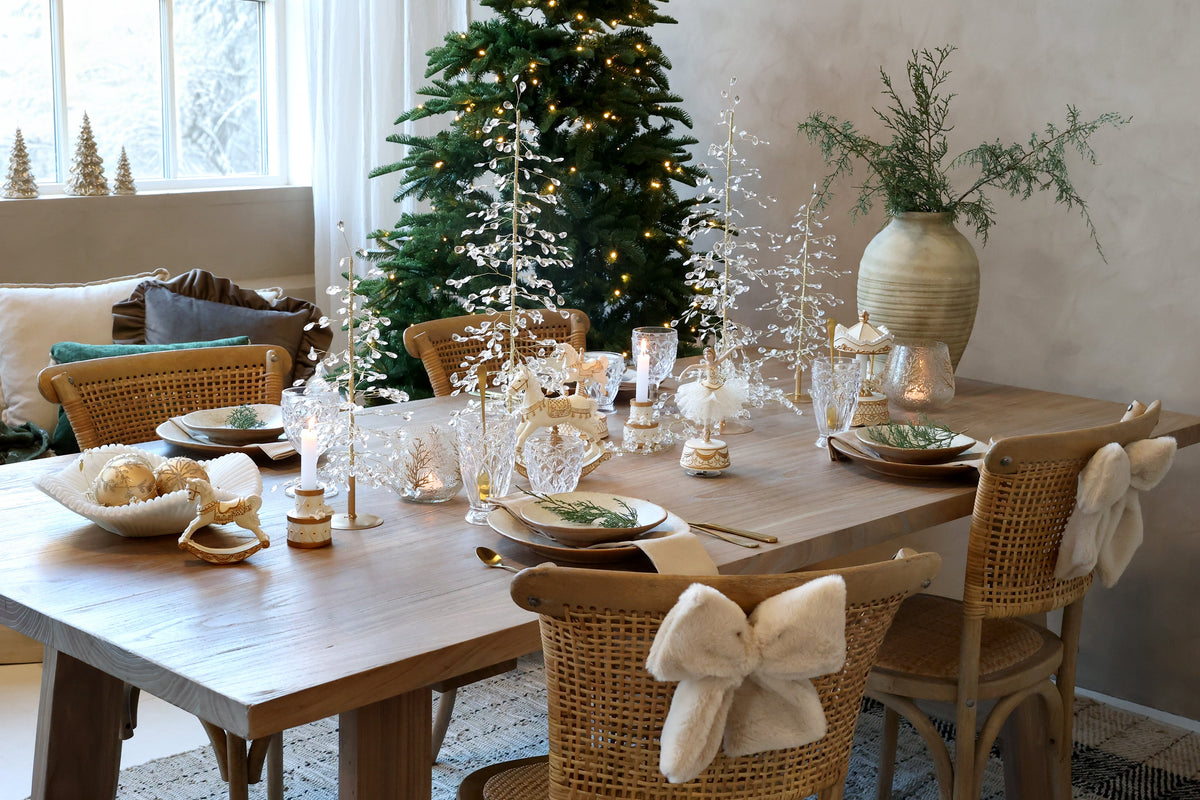 Chic Antique – Weihnachtsbaum mit Prismen und Goldfaden – H61 cm – Klar, groß