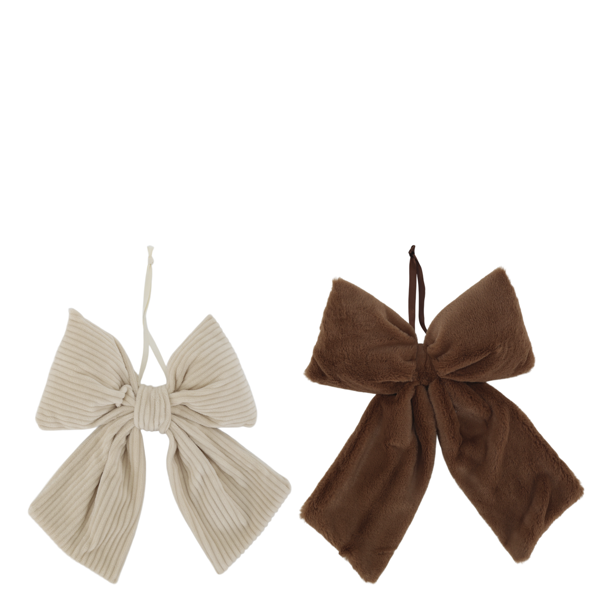 Chic Antique – Schleifen zum Aufhängen, 2er-Set – H36/L28 cm – Beige und Mokka