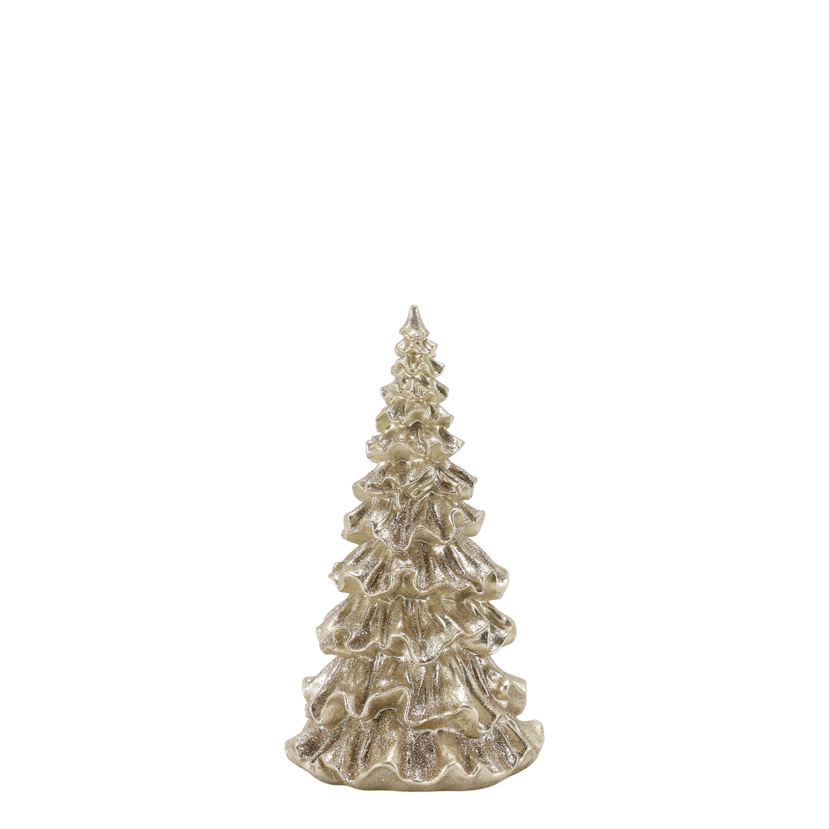Chic Antique – Eleganter Weihnachtsbaum mit Glitzer | Champagner | H20,5 cm