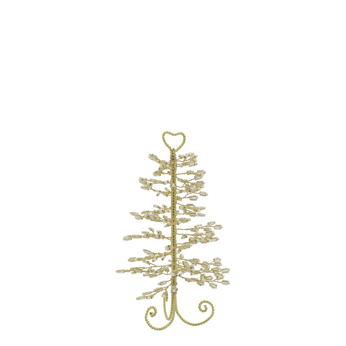 Chic Antique – Weihnachtsbaum mit Perlen – H16/Ø9 cm – Champagner