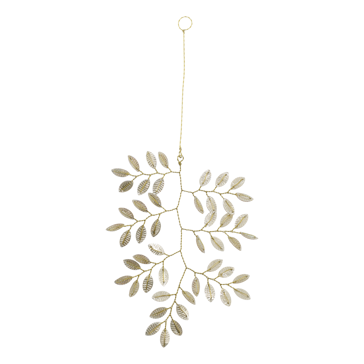 Chic Antique – Anhänger mit Blättern – H13/L10 cm – Champagner
