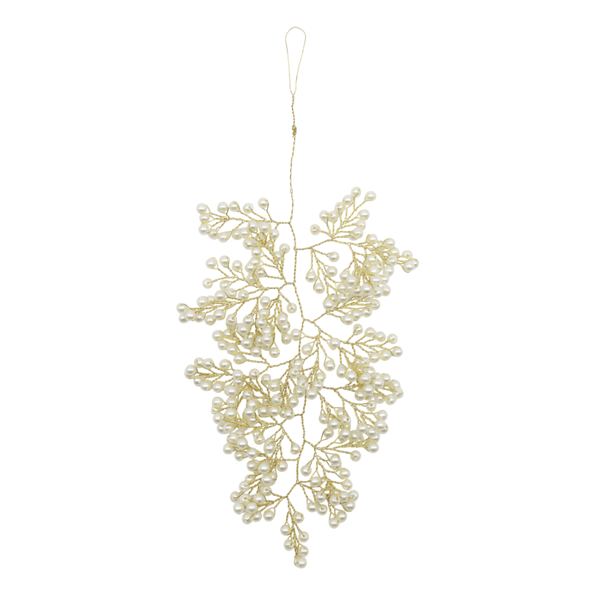 Chic Antique – Anhänger mit Perlen – H15/L10 cm – Creme