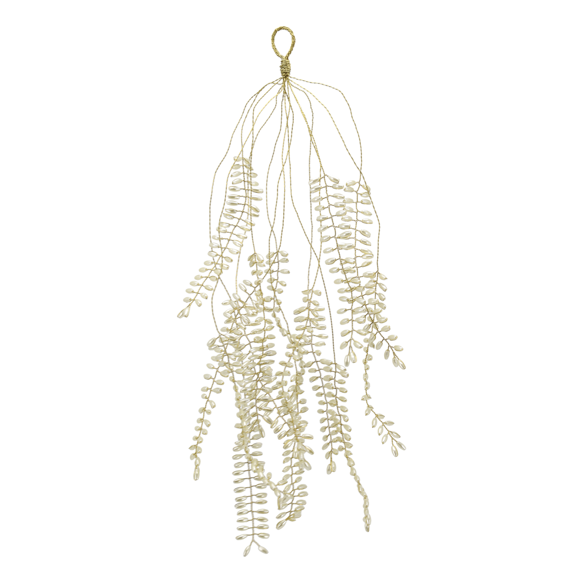 Chic Antique – Mistelzweig mit Perlen und 14 Zweigen – H38 cm – Creme